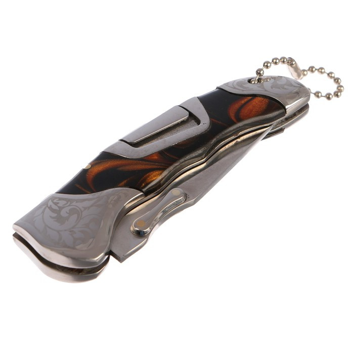 Складной нож Stinger с клипом, 165 мм, рукоять: нержавеющая сталь, дерево, подарочный бокс - фото 3 - id-p218095819