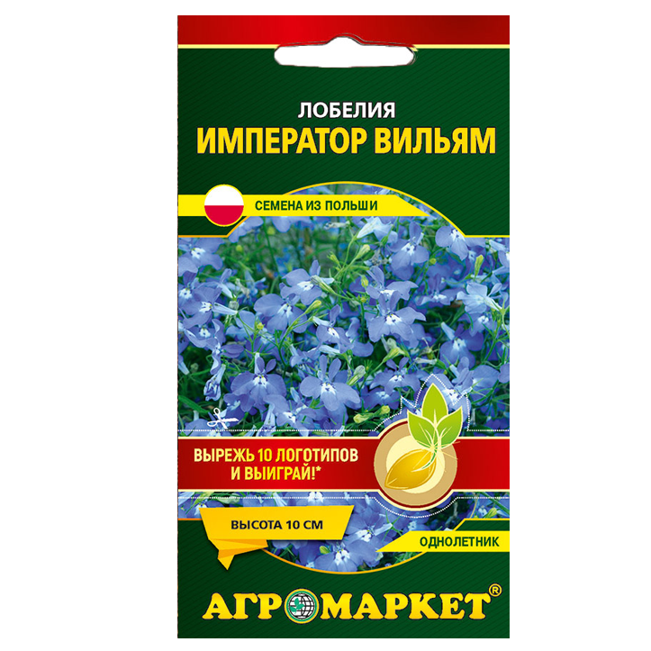 Лобелия эринус Император Вильям 0,1г Агромаркет - фото 1 - id-p81015318