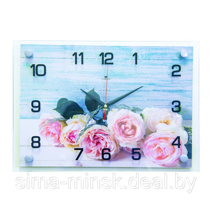 Часы настенные, серия: Цветы, "Букет роз", 25 х 35 см - фото 1 - id-p218098245