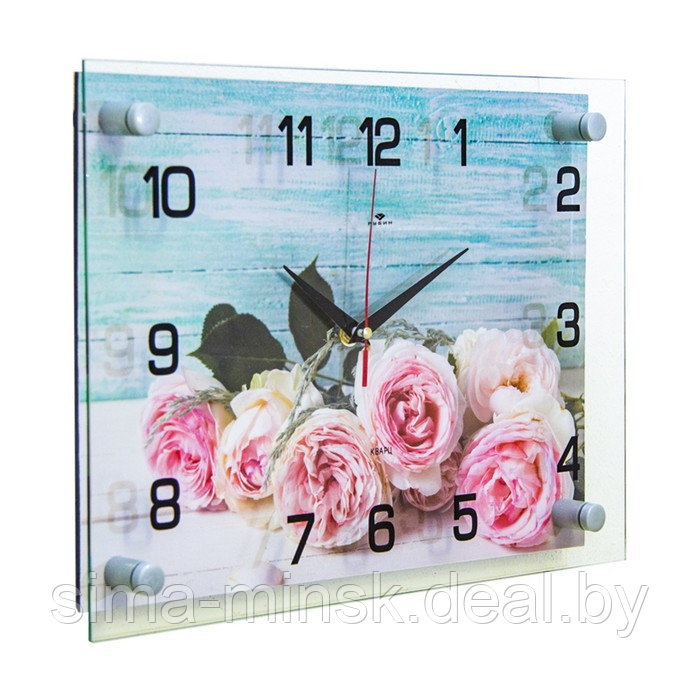 Часы настенные, серия: Цветы, "Букет роз", 25 х 35 см - фото 2 - id-p218098245