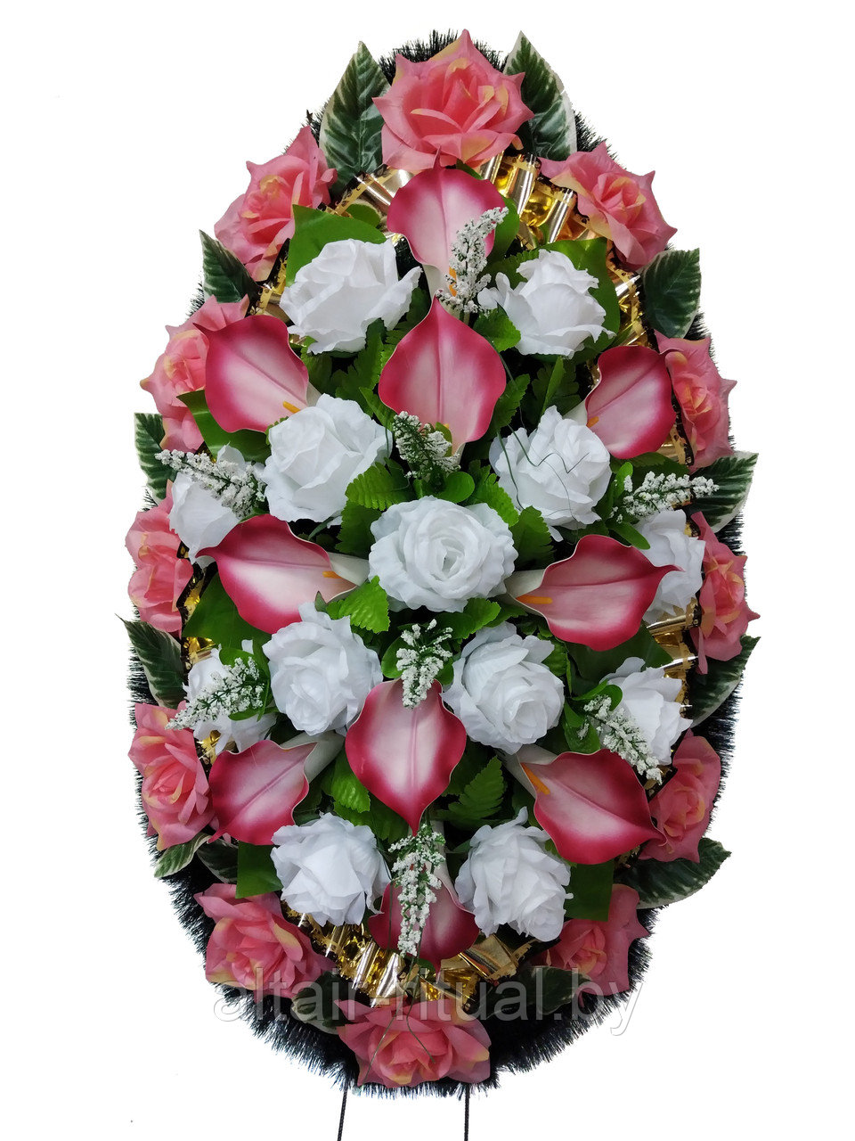 Венок 1,10м ритуальный В-83 H-135 cм