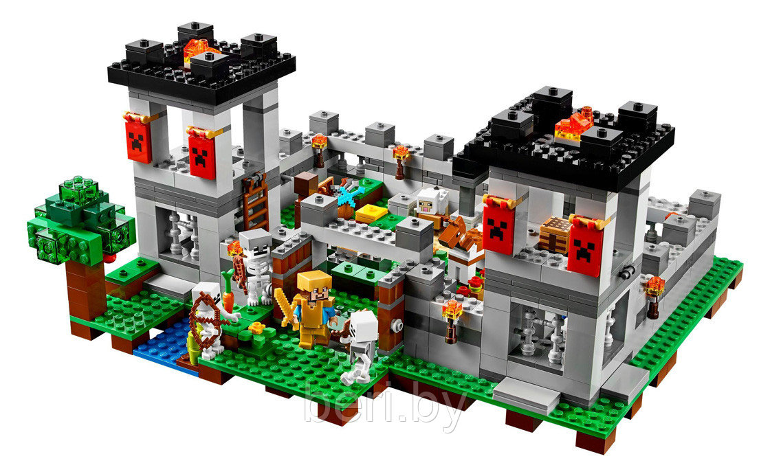 Конструктор MineCraft Крепость 990 деталей (аналог LEGO 21127) Майнкрафт - фото 1 - id-p218098515