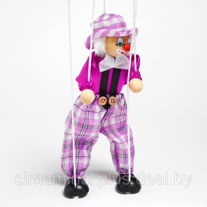 Дергунчик - марионетка на ниточках "Клоун в шляпе", цвета МИКС - фото 5 - id-p218098528