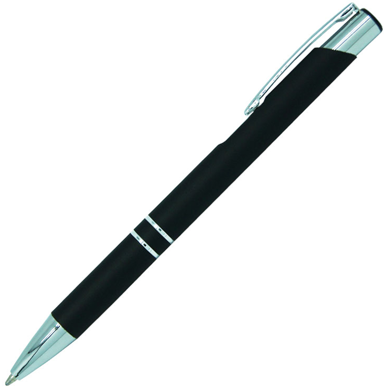 Ручка шариковая OLEG Soft Touch, металл, черный - фото 2 - id-p218098547