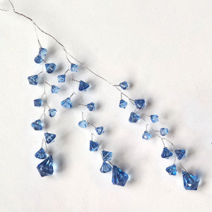 Ветка с кристаллами, 29 см (голубая, WHF9488BL) - фото 1 - id-p218099729