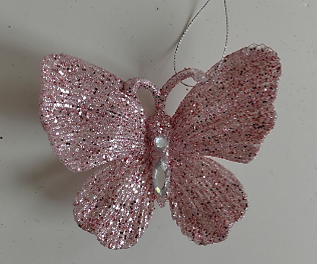 Украшение подвесное «Бабочка», 11*12 см (розовый, 801268-PK) - фото 1 - id-p218099765