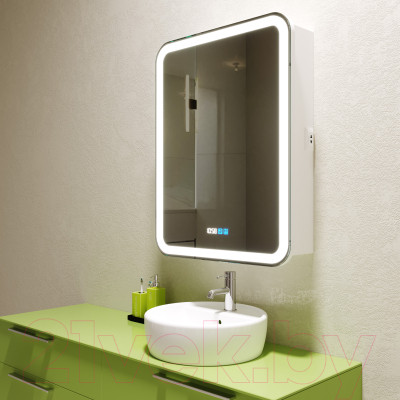 Шкаф с зеркалом для ванной Silver Mirrors Фиджи 60 / LED-00002363 - фото 8 - id-p218100740