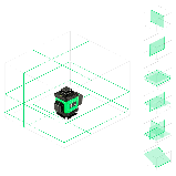 Лазерный уровень AMO LN 4D-360-4 с зеленым лучом, фото 2