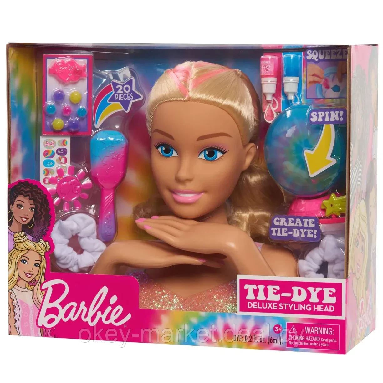 Кукла-манекен для создания причесок Barbie Tie-Dye Делюкс 63651 - фото 10 - id-p218112723