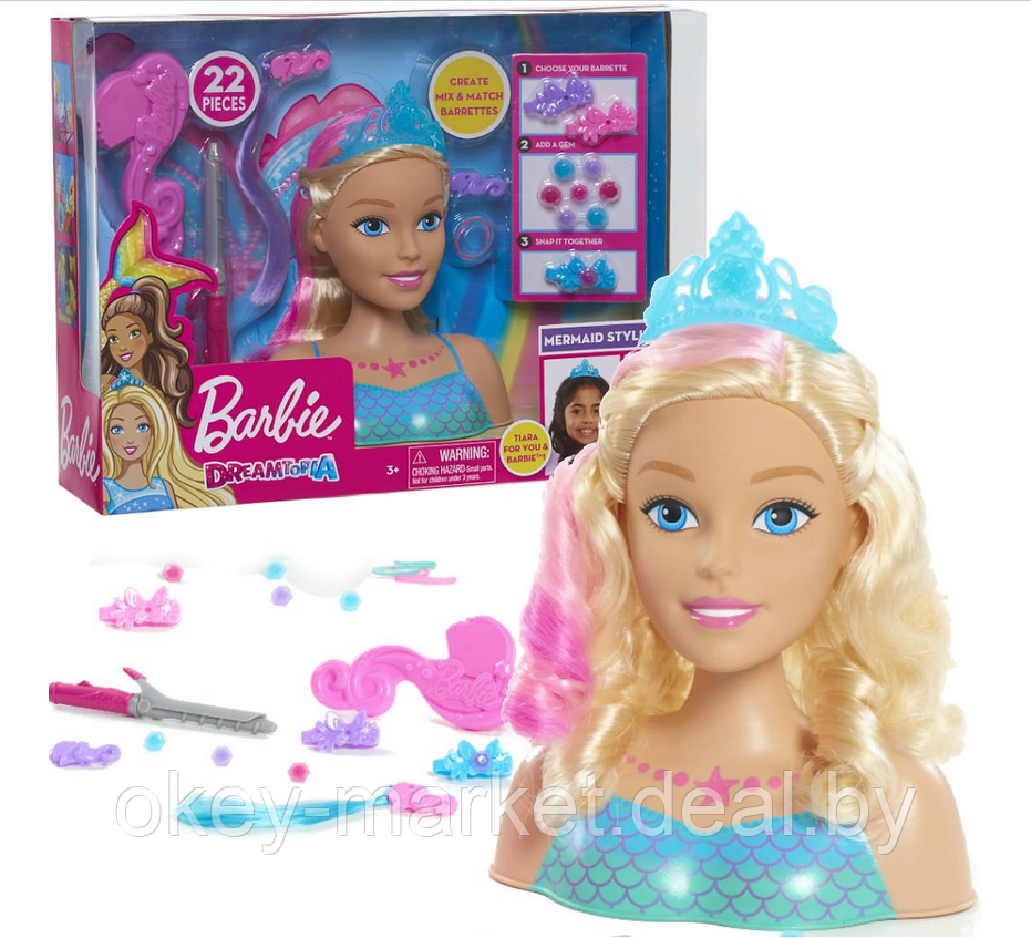 Кукла-манекен для создания причесок Barbie Дримтопия Русалка - фото 1 - id-p218118824