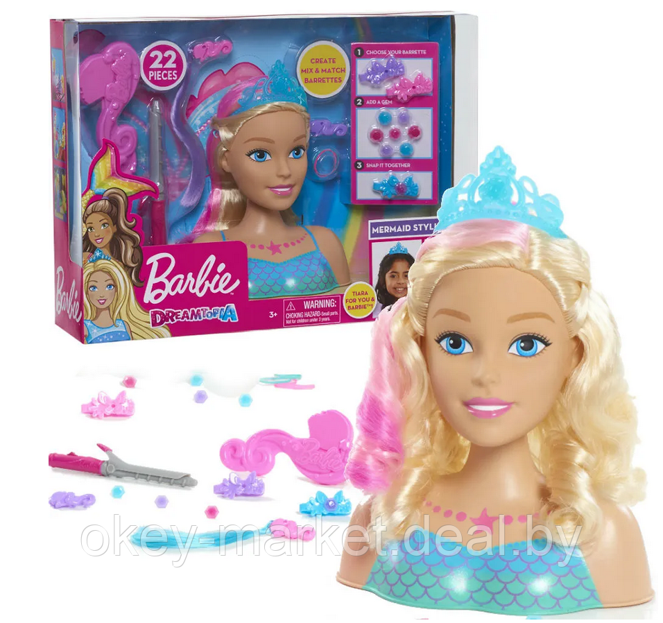 Кукла-манекен для создания причесок Barbie Дримтопия Русалка - фото 6 - id-p218118824