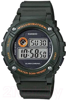 Часы наручные мужские Casio W-216H-3B - фото 1 - id-p218110944
