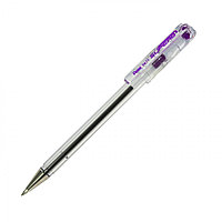 Ручка шариковая Pentel BK77-V , прозрачная, цвет стержня - фиолетовый, 0.7мм.