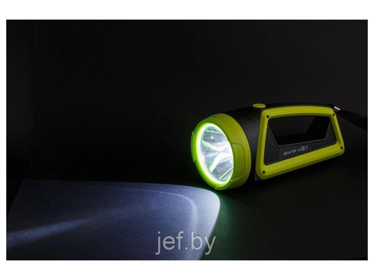 Фонарь светодиодный аккумуляторный 5Вт+5Вт (зел.) ЮПИТЕР JP1055 - фото 7 - id-p202256190