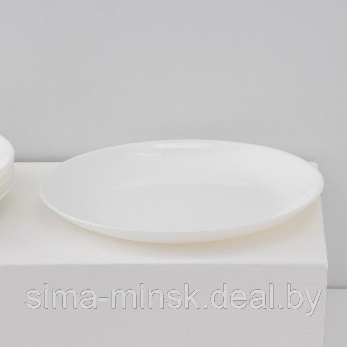 Набор десертных тарелок Luminarc Diwali, d=19 см, стеклокерамика, 6 шт, цвет белый - фото 2 - id-p218123447