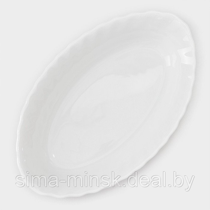 Набор овальных тарелок Luminarc Trianon, d=22 см, стеклокерамика, 6 шт, цвет белый - фото 3 - id-p218123450