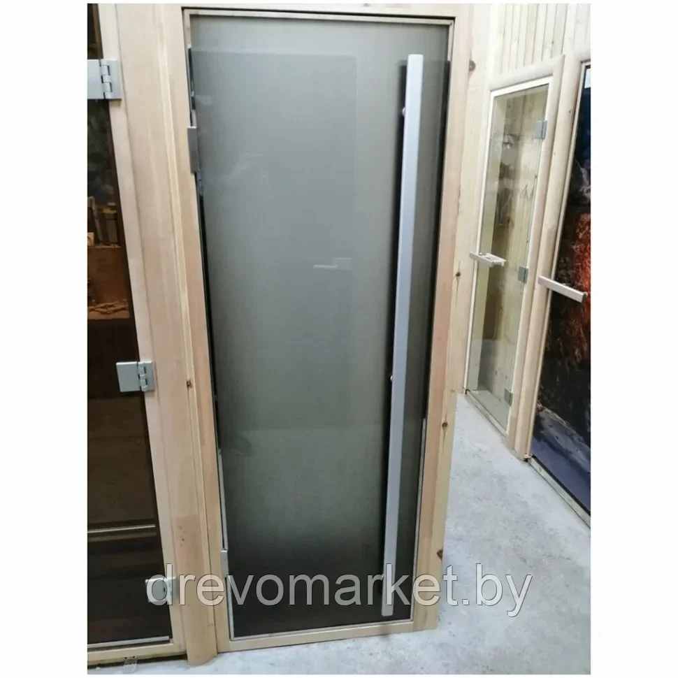 Стеклянные двери для бани и сауны DoorWood "Престиж" 80*200 см с коробкой, стекло Матовое бронза 10 мм - фото 3 - id-p218136774
