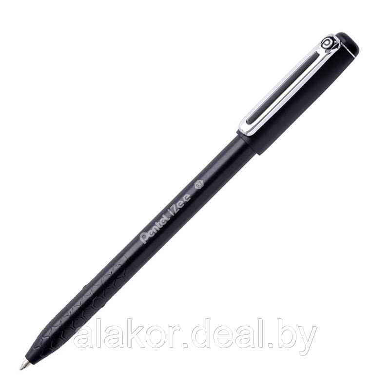 Ручка шариковая, эргономичная, Pentel IZee, черная, цвет стержня черный , 0.7мм. - фото 1 - id-p218137148