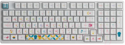 Клавиатура Akko 3098B Doraemon Rainbow 3 Modes RGB Hot Swap Jelly Pink / 1746247 - фото 4 - id-p217793211