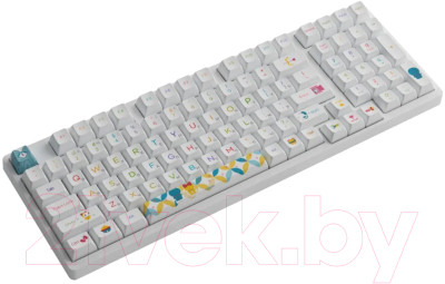 Клавиатура Akko 3098B Doraemon Rainbow 3 Modes RGB Hot Swap Jelly Pink / 1746247 - фото 6 - id-p217793211