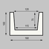 Балка полиуретановая М16 Уникс серии Модерн 160*100*2000мм под покраску, фото 2