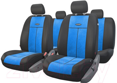 Комплект чехлов для сидений Autoprofi TT-902P BK/BL - фото 1 - id-p218149514