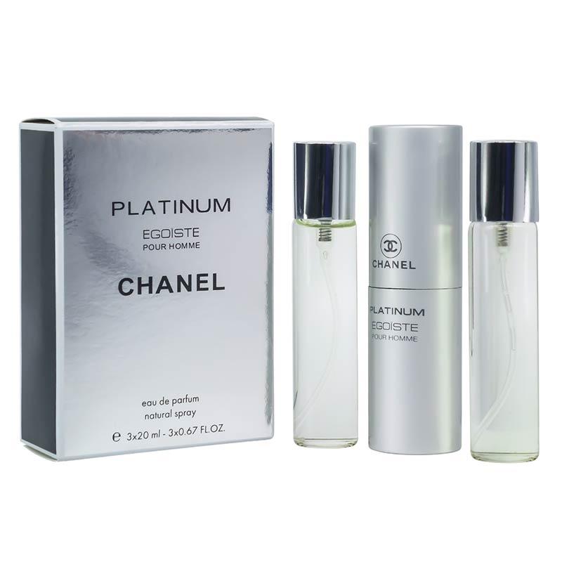 Парфюмерный набор Chanel Egoiste Platinum 3*20ml - фото 1 - id-p218153895