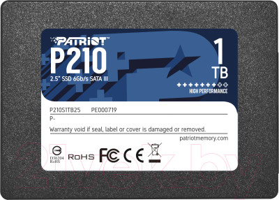 SSD диск Patriot P210 1TB (P210S1TB25) - фото 1 - id-p218153039