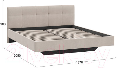 Двуспальная кровать ТриЯ Элис тип 1 с мягкой обивкой 180x200 - фото 3 - id-p218151230