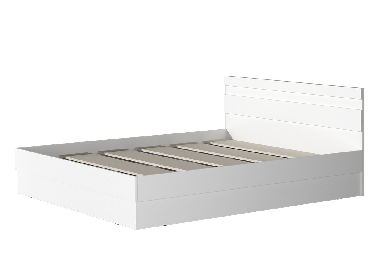 Кровать Хилтон 1,6м белый текстурный - фото 1 - id-p218154016