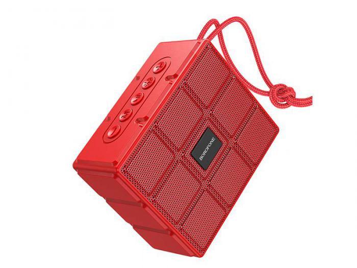 Переносная беспроводная блютуз портативная мини колонка Borofone BR16 красная Bluetooth акустика для телефона - фото 1 - id-p218093936