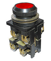 ВК30-10-11110-40 У2, красный, 1з+1р, цилиндр, IP40, 10А. 660В, выключатель кнопочный (ЭТ)