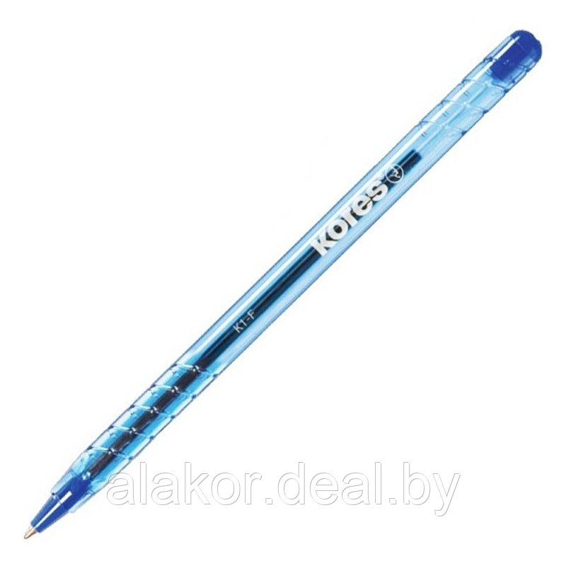 Ручка шариковая Kores K1, корпус прозрачный, цвет стержня синий , 0.5мм., 1шт - фото 1 - id-p218164397