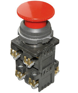 КЕ-192 У2 исп.7, красный, 2з+1р, гриб без фиксации, IP54, 10А ,660В, выключатель кнопочный (ЭТ) - фото 1 - id-p218162858