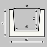 Балка полиуретановая М9 Уникс серии Модерн 90*70*2000мм под покраску, фото 2