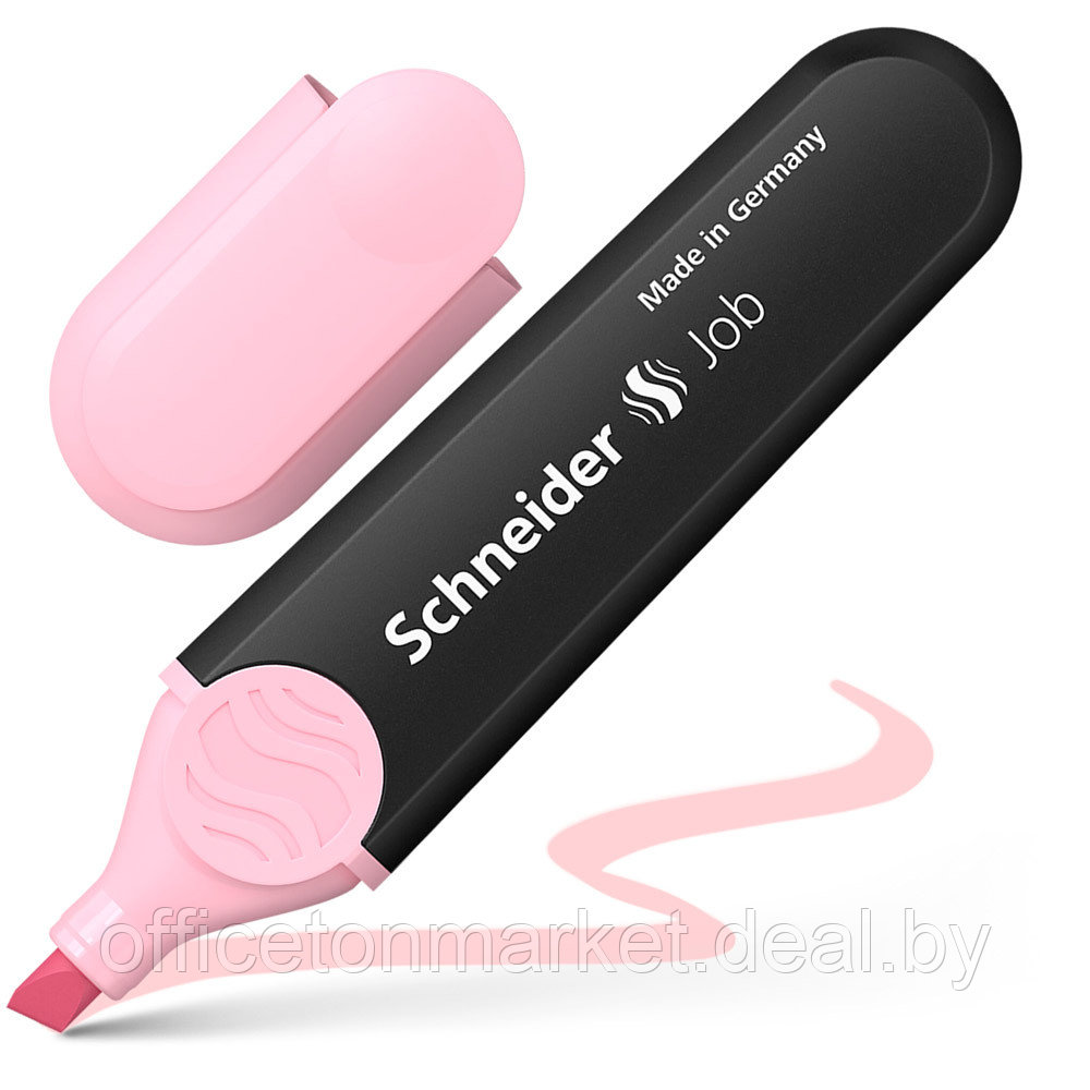 Маркер текстовый "Schneider Job", розовый пастельный - фото 2 - id-p218089566
