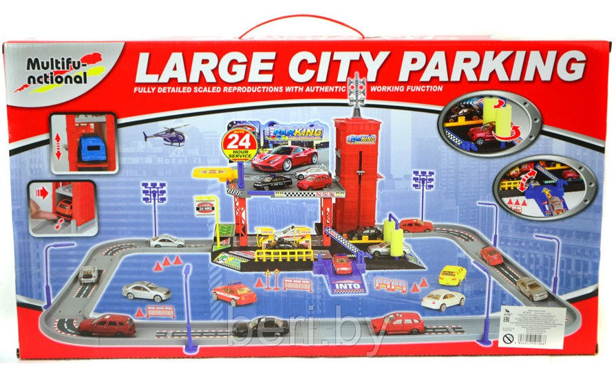 92136 Игровой набор Паркинг с треком, гараж, машинки - фото 2 - id-p218169014