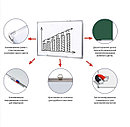Доска магнитно-маркерная двухсторонняя для рисования мелом и маркером 90* 60 см Код: 90\60, фото 3
