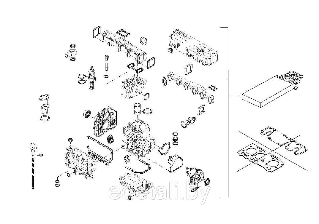 02931736 Комплект прокладок двигателя - фото 1 - id-p218174804