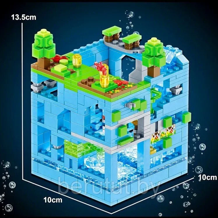 Конструктор Майнкрафт Голубая крепость 503 детали Minecraft LB606 - фото 4 - id-p218175037