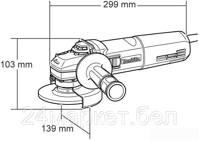 Угловая шлифмашина Makita 9565 CR - фото 3 - id-p218175595