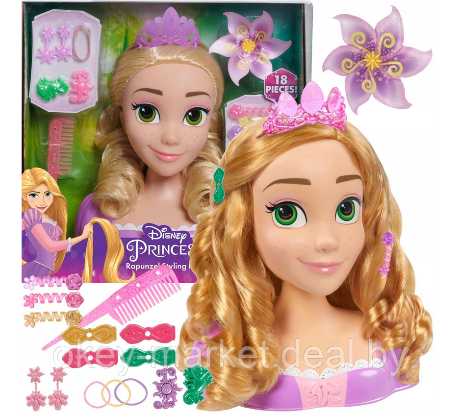 Кукла-манекен для создания причесок Just Play Disney Princess Рапунцель - фото 1 - id-p218176375
