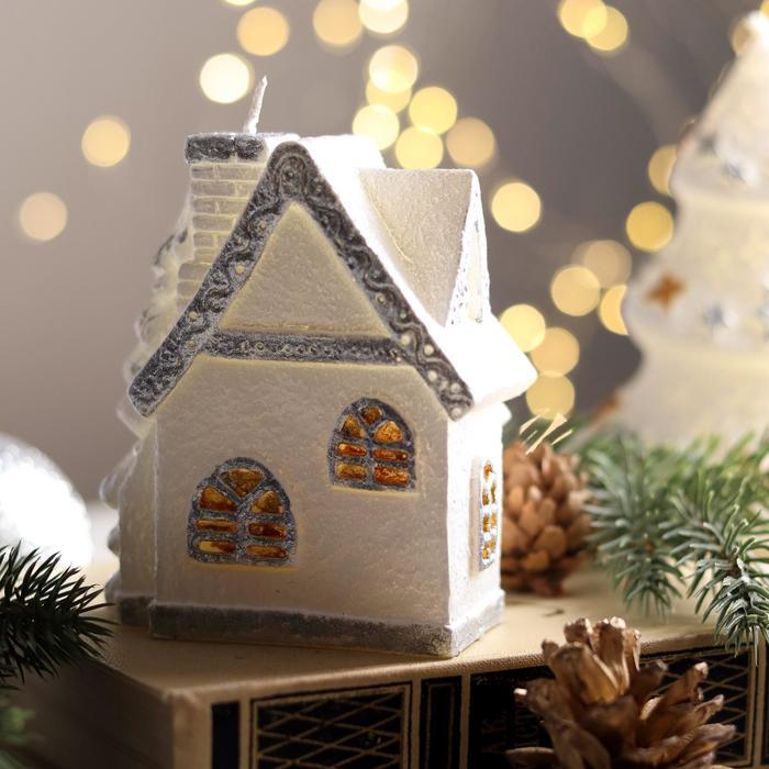 Свеча декоративная "Снежный домик", 9,5х8х5 см - фото 2 - id-p218178416
