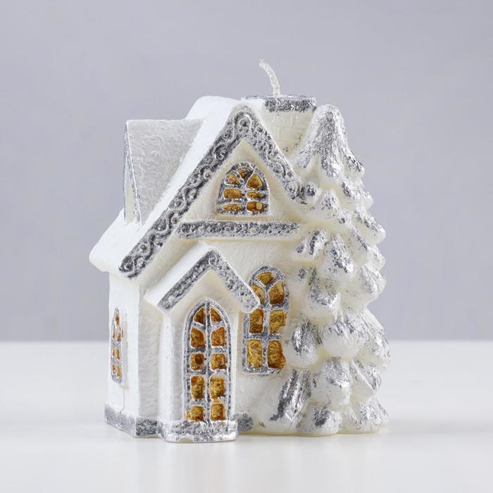 Свеча декоративная "Снежный домик", 9,5х8х5 см - фото 3 - id-p218178416