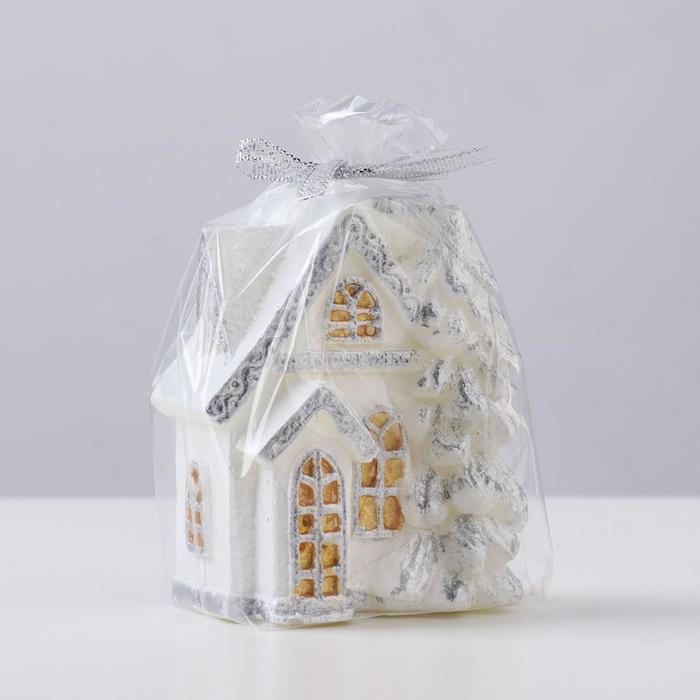 Свеча декоративная "Снежный домик", 9,5х8х5 см - фото 4 - id-p218178416