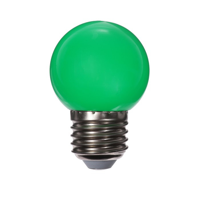 Лампа светодиодная Luazon Lighting, G45, Е27, 1.5 Вт, для белт-лайта, зеленая, наб 20 шт 78 - фото 2 - id-p218177445