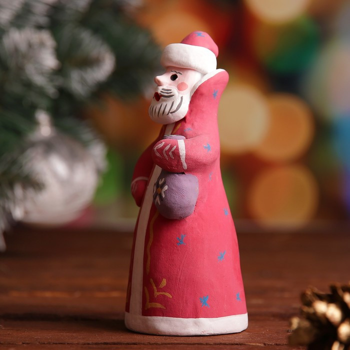 Сувенир «Дед Мороз», 4,5×4,5×10 см, каргопольская игрушка - фото 2 - id-p218179371