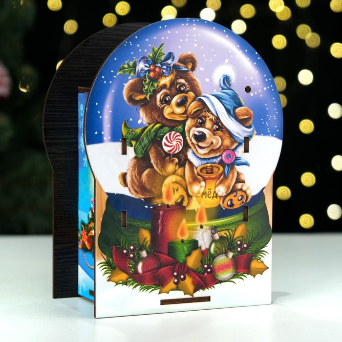Коробка для конфет "Шар", с двухсторонней крышкой, 19 х 14 х 8 см - фото 1 - id-p218179423