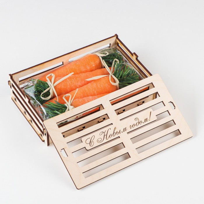 Набор свечей декоративных "Ящик с морковкой", 5,5х16,5 см, 4 штуки - фото 2 - id-p218179451