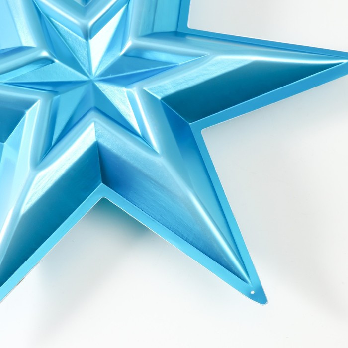Фигурка "Звезда в Звезде" малая голубой металлик, 38,8х33,5 см - фото 4 - id-p218179453